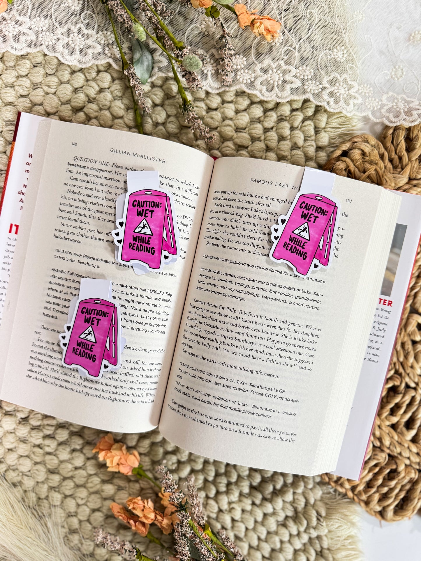 RTS “Caution: Wet While Reading” Magnetic Bookmark