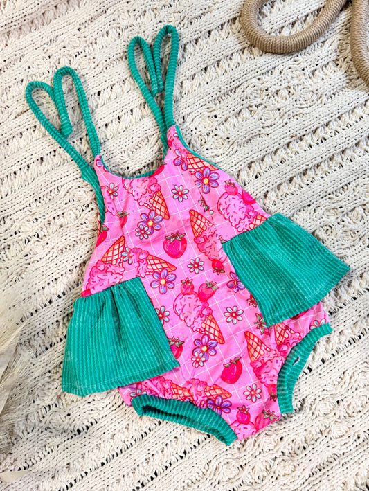 RTS 12/18M Camellia Romper