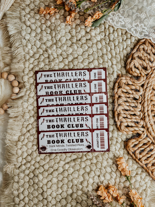 RTS Thrillers Book Club Bookmark – Sleek Page Marker for Thriller Enthusiasts