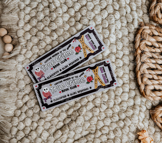 🕵️‍♀️ RTS True Crime Book Club Bookmark – Killer Reads Deserve a Killer Marker
