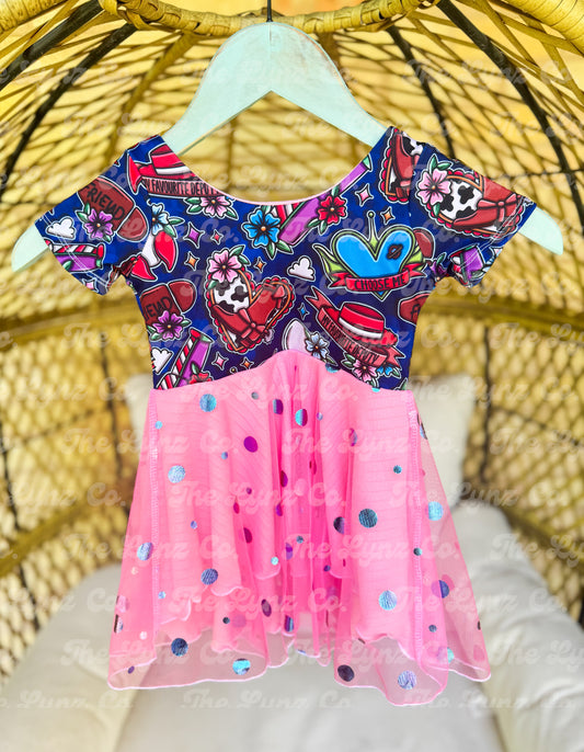 RTS 3T Hi-Lo Peplum With Tulle